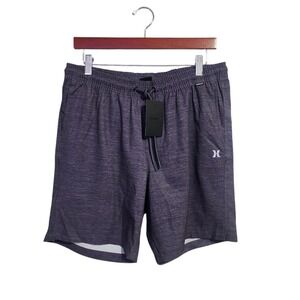 HURLEY Pull On Hybrid Walk Shorts Blue Surf Casual NWT M